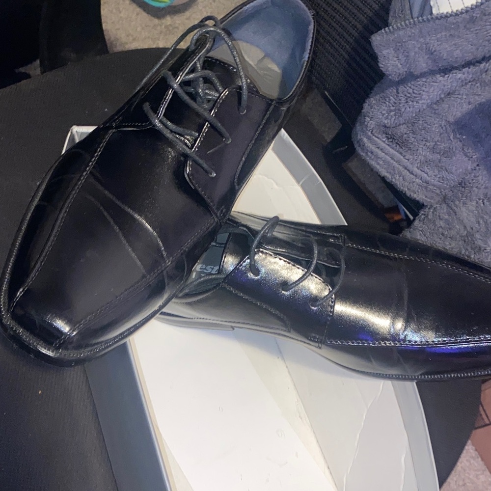 Majestic Black Patent Leather Oxfords